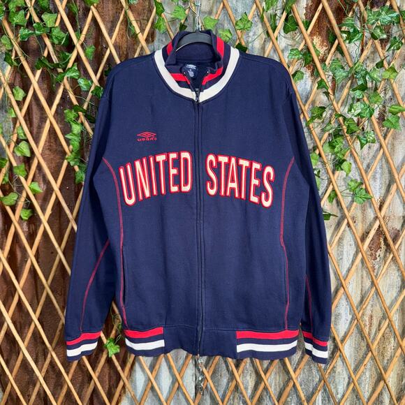 Vintage Y2K United States embroider umbro zip track jacket - Picture 1 of 4